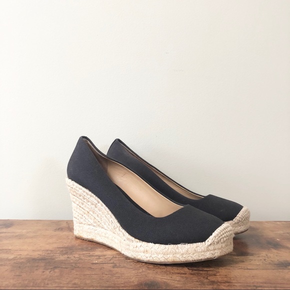 J. Crew Shoes - J.Crew Black Seville Espadrille Wedges